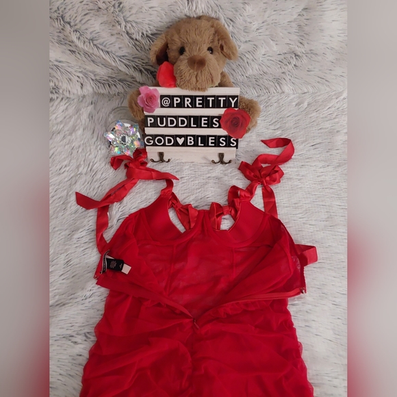 🌹 VS Wicked Open-Cup Ruched Slip 🌹 - Picture 7 of 15